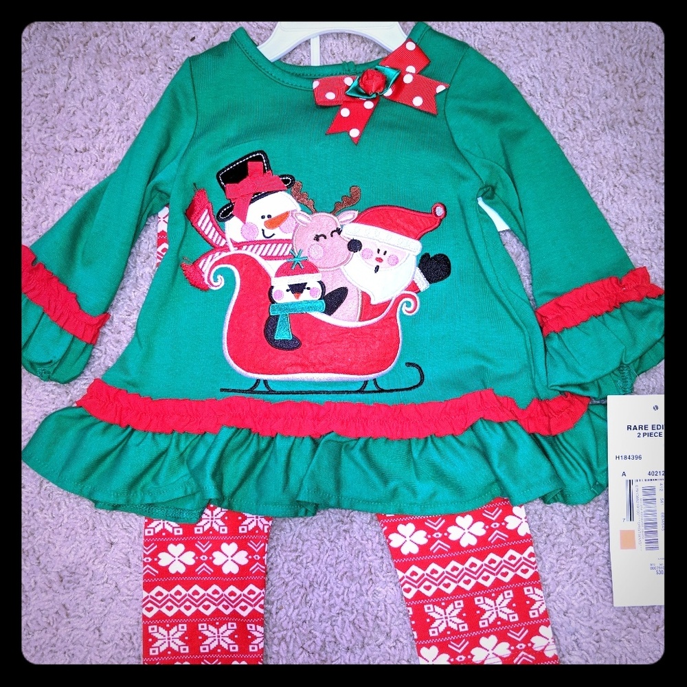 Rare Editions Christmas outfit NWT 12M girl